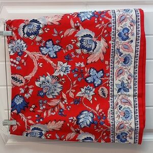 Talbots Red and Blue Floral Mini Skirt